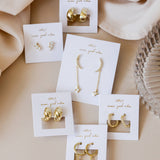 SWIRLED GOLD HOOP