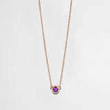 AMETHYST BEZEL NECKLACE