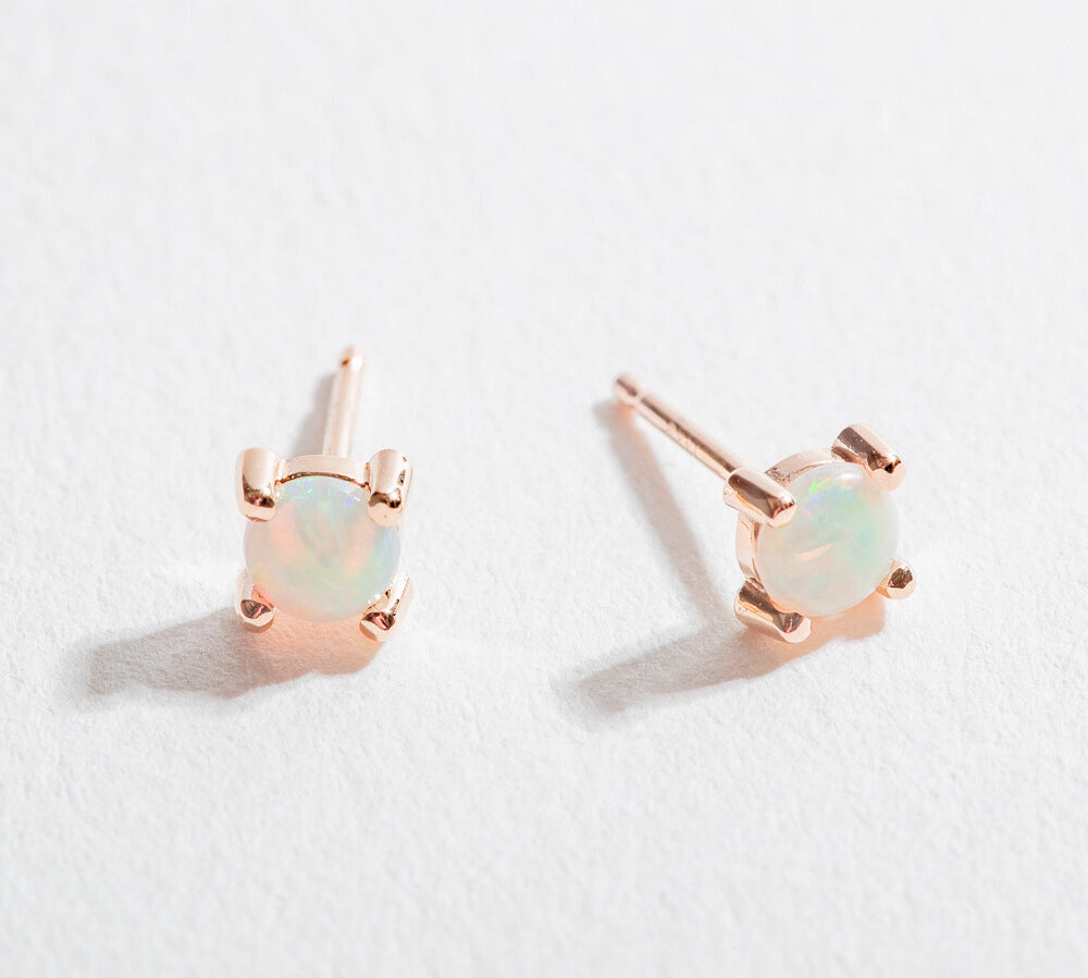 OPAL PRONG STUDS | STERLING SILVER & AUSTRALIAN OPAL