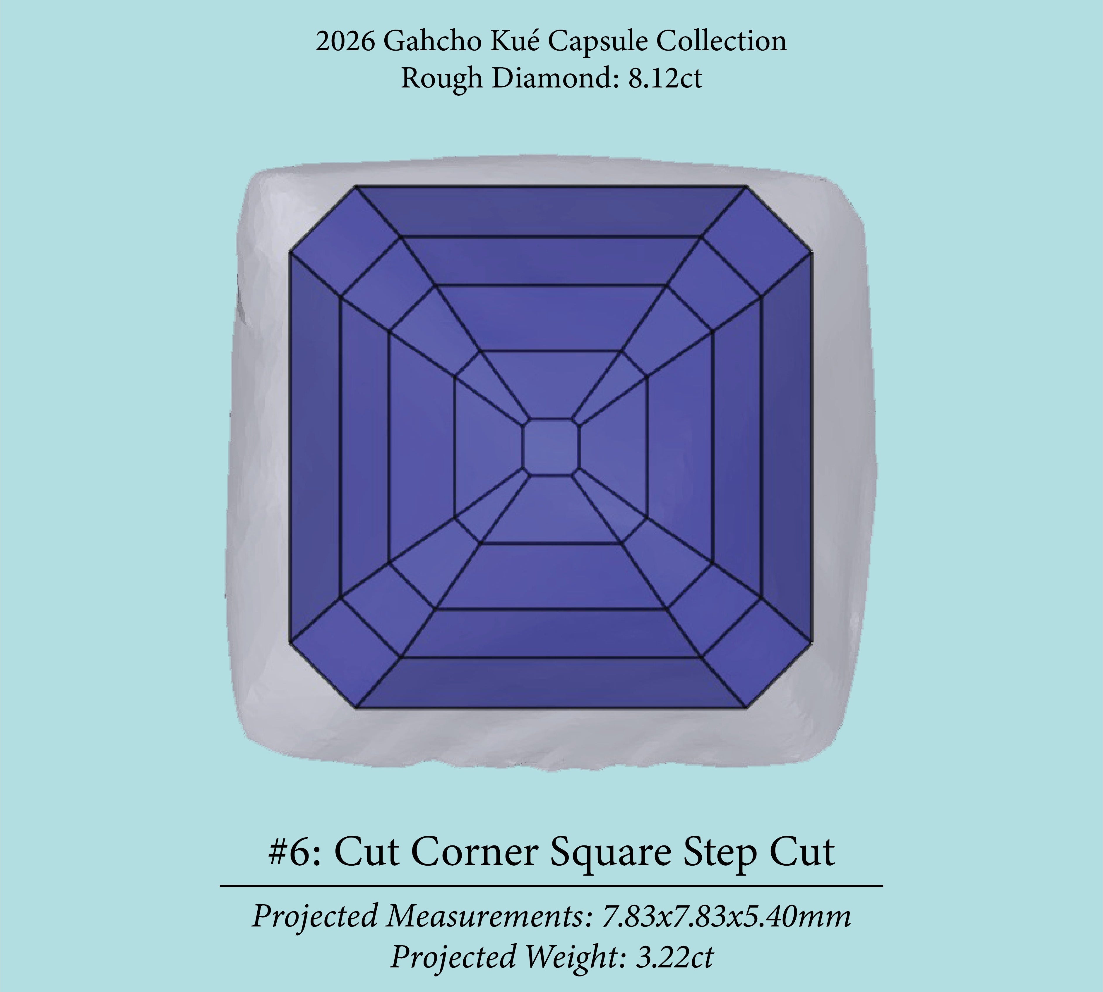 8.12ct VVS2 C4 Pre-Cut Canadian Champagne Diamond 27934
