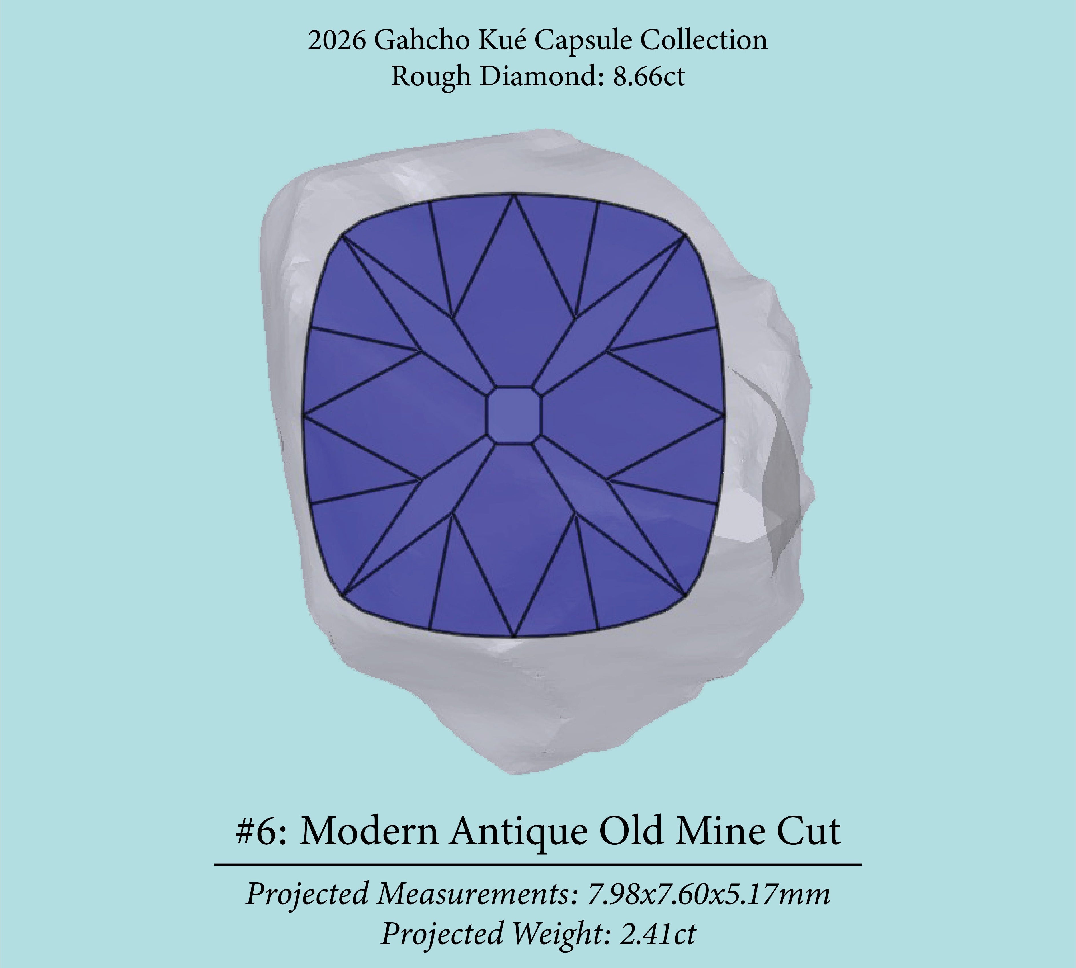 8.66ct VS1 C4 Pre-Cut Canadian Champagne Diamond 27935