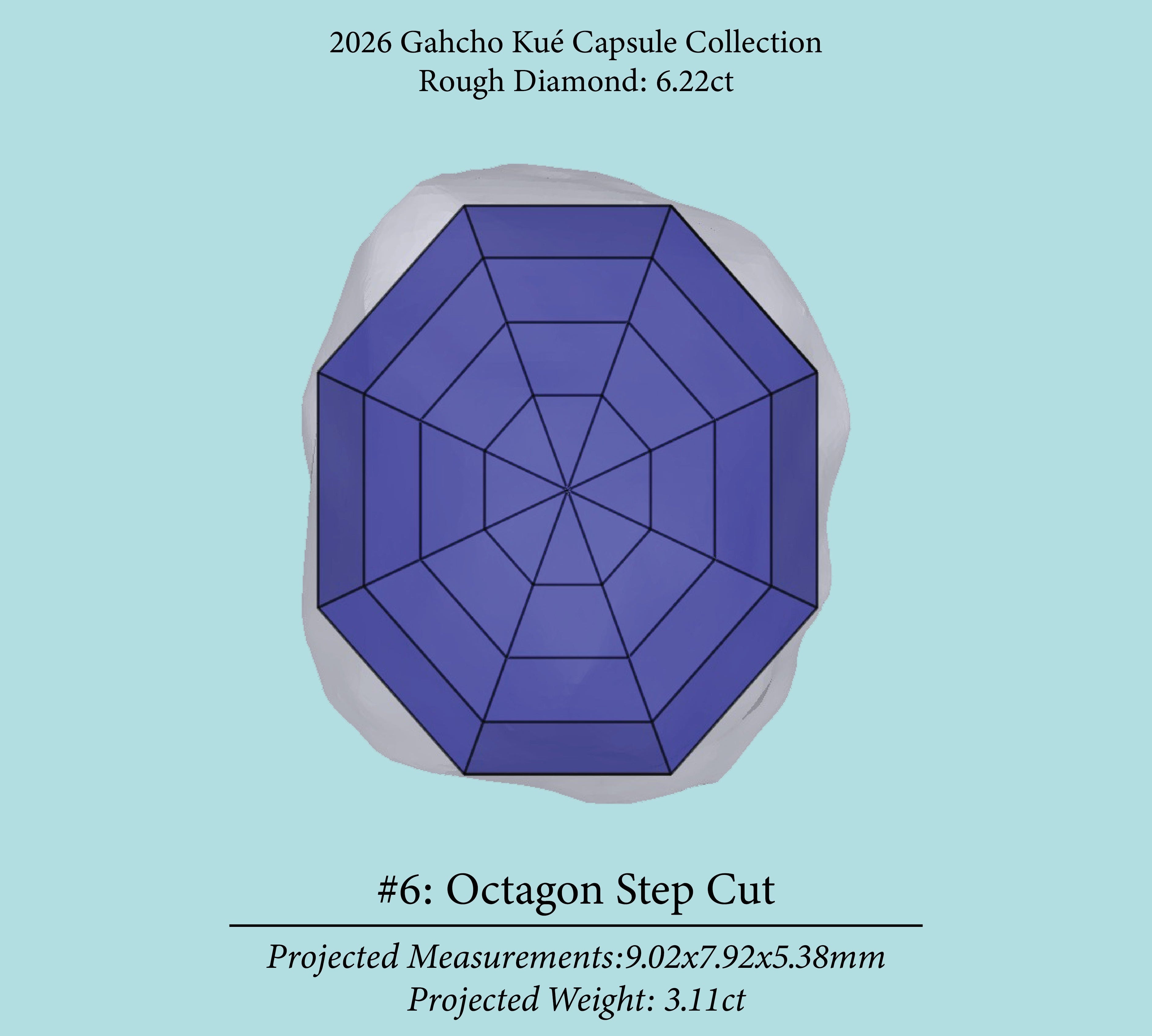 6.22ct VVS2 C3 Pre-Cut Canadian Champagne Diamond 27936