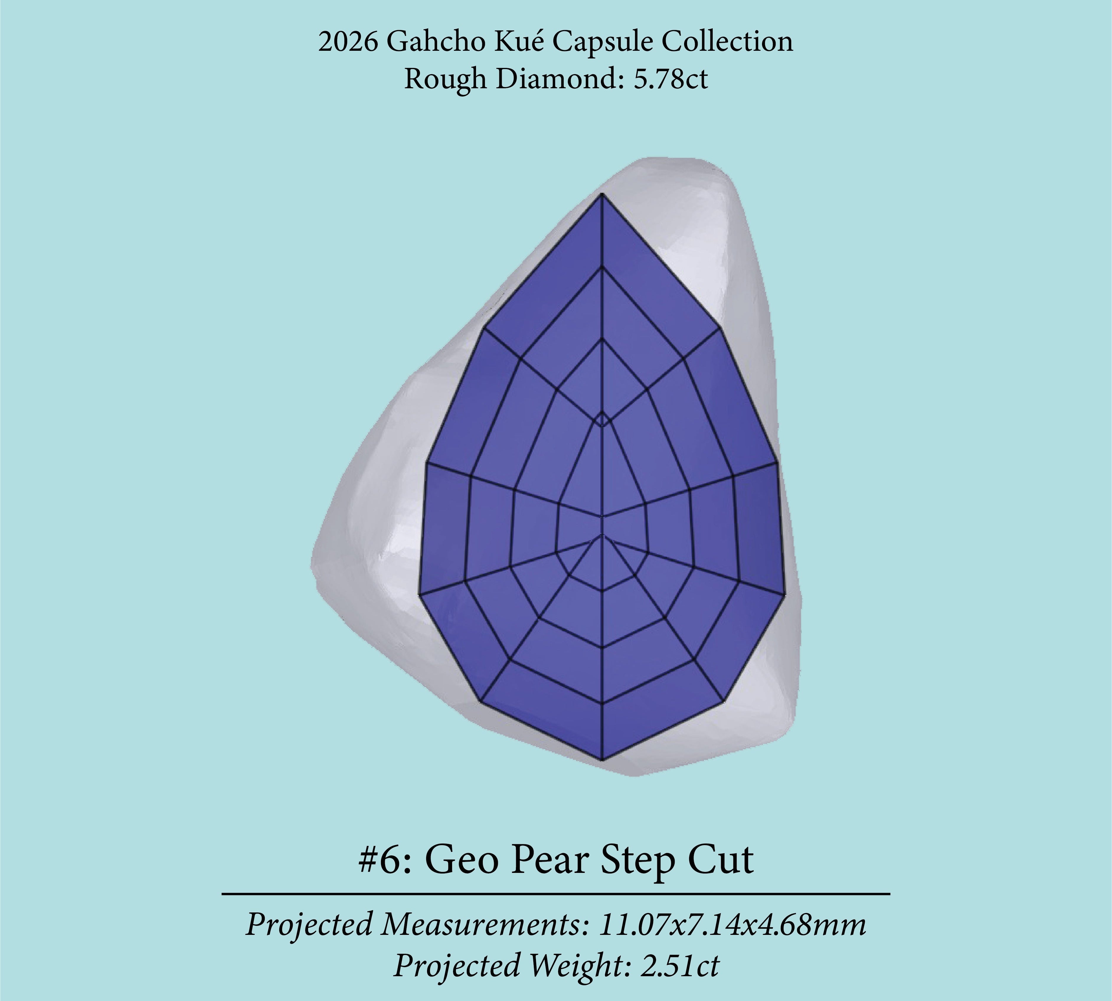 5.78ct VS2 C2 Pre-Cut Canadian Champagne Diamond 27941
