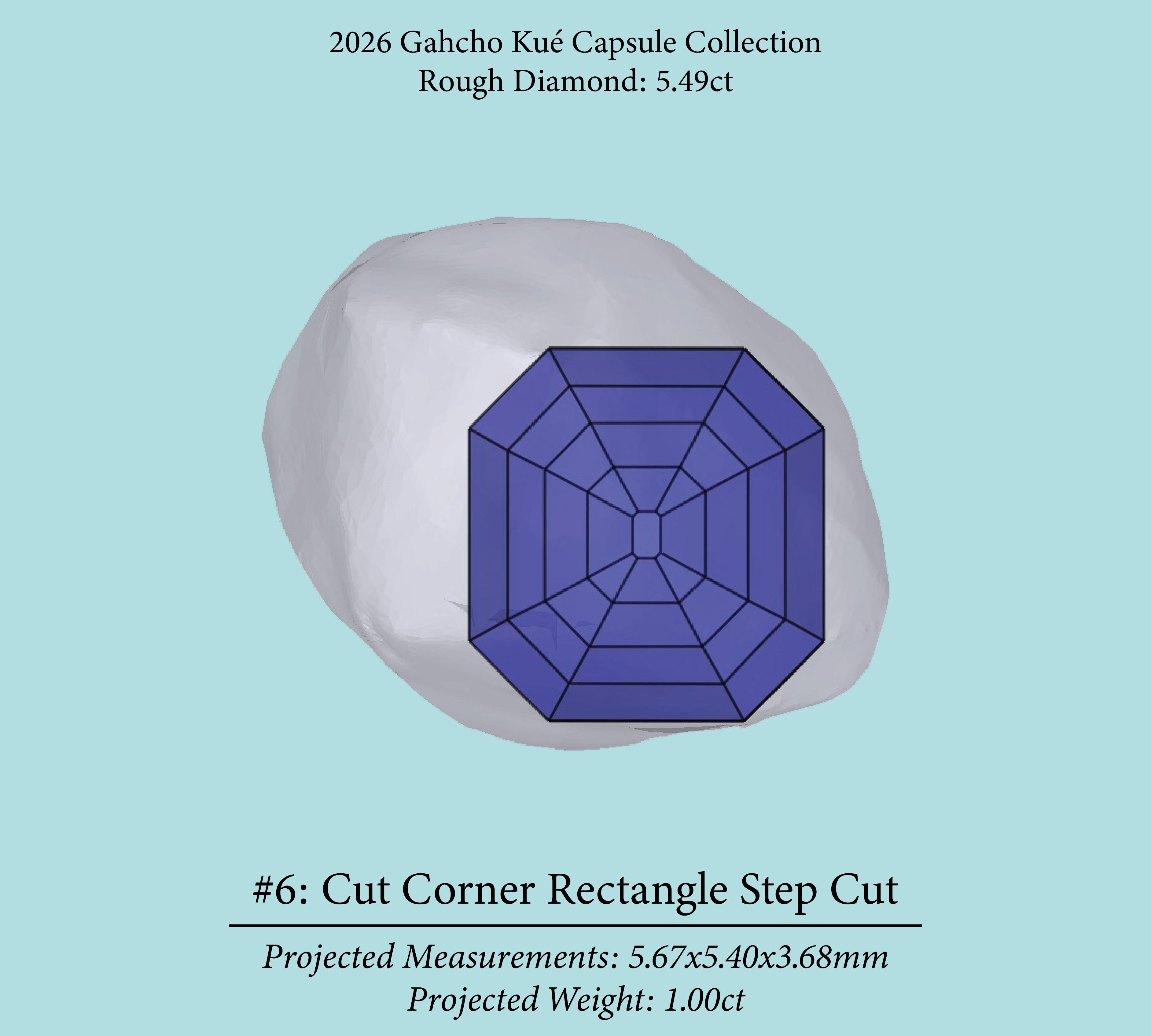 5.49ct SI2 C2 Pre-Cut Canadian Champagne Diamond 27948