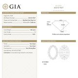 1.00ct 9.15x4.51x2.88mm GIA VVS1 K Geo Oval Step Cut 28330-01