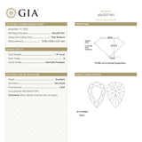 3.02cttw 2pc 13.04x5.09x2.99mm 12.95x5.04x3.21mm GIA M-N Pear Brilliant Matching Pair 27401-01