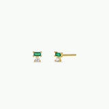 EMERALD DOUBLE STUD STACK