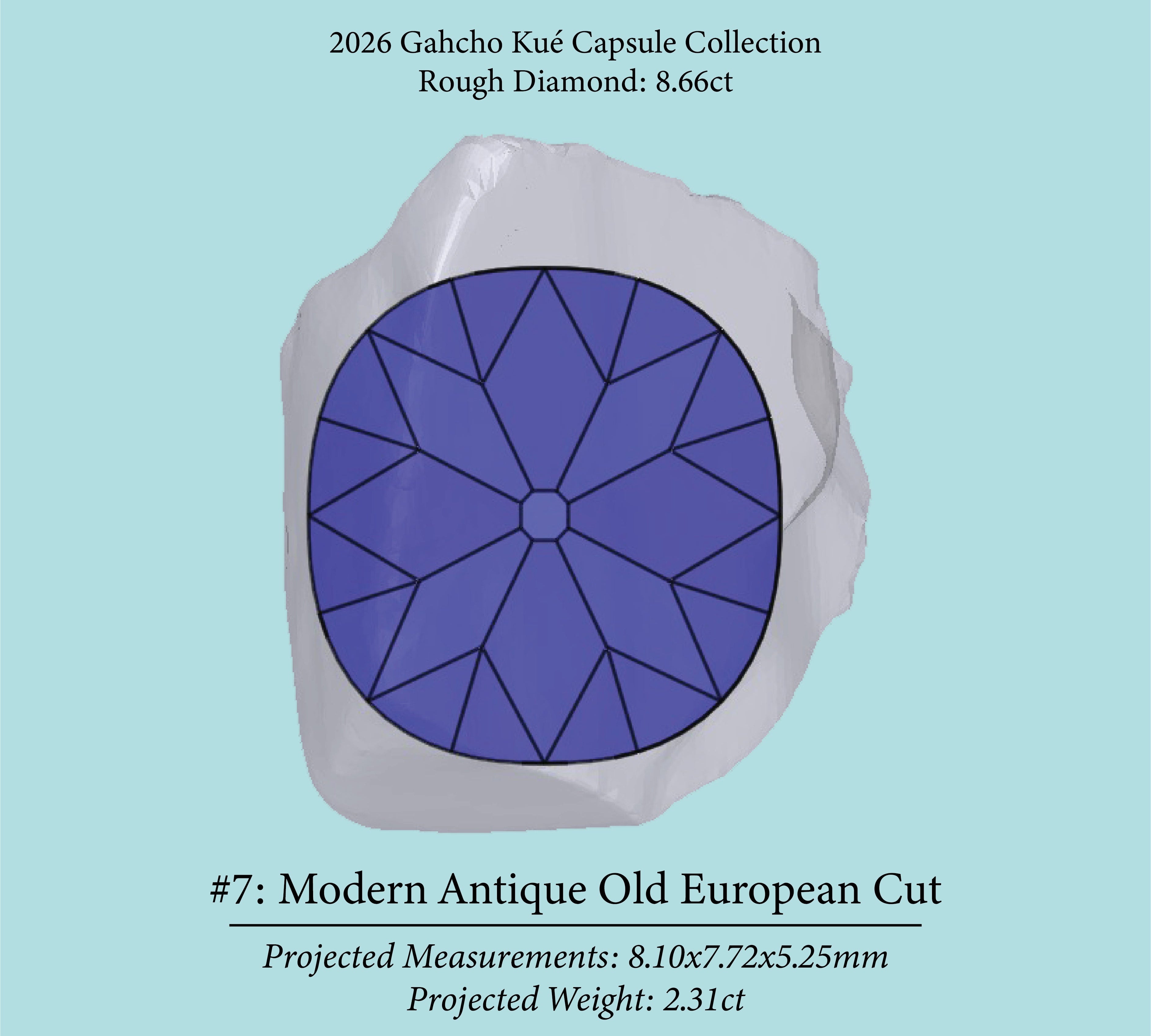 8.66ct VS1 C4 Pre-Cut Canadian Champagne Diamond 27935
