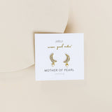 MOON DROP STUDS | MOTHER OF PEARL
