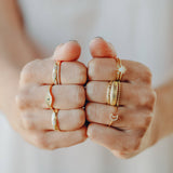 HALF PAVÉ RING