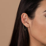 CHAIN HUGGIE STUDS