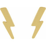 LIGHTNING STUDS | 14K GOLD