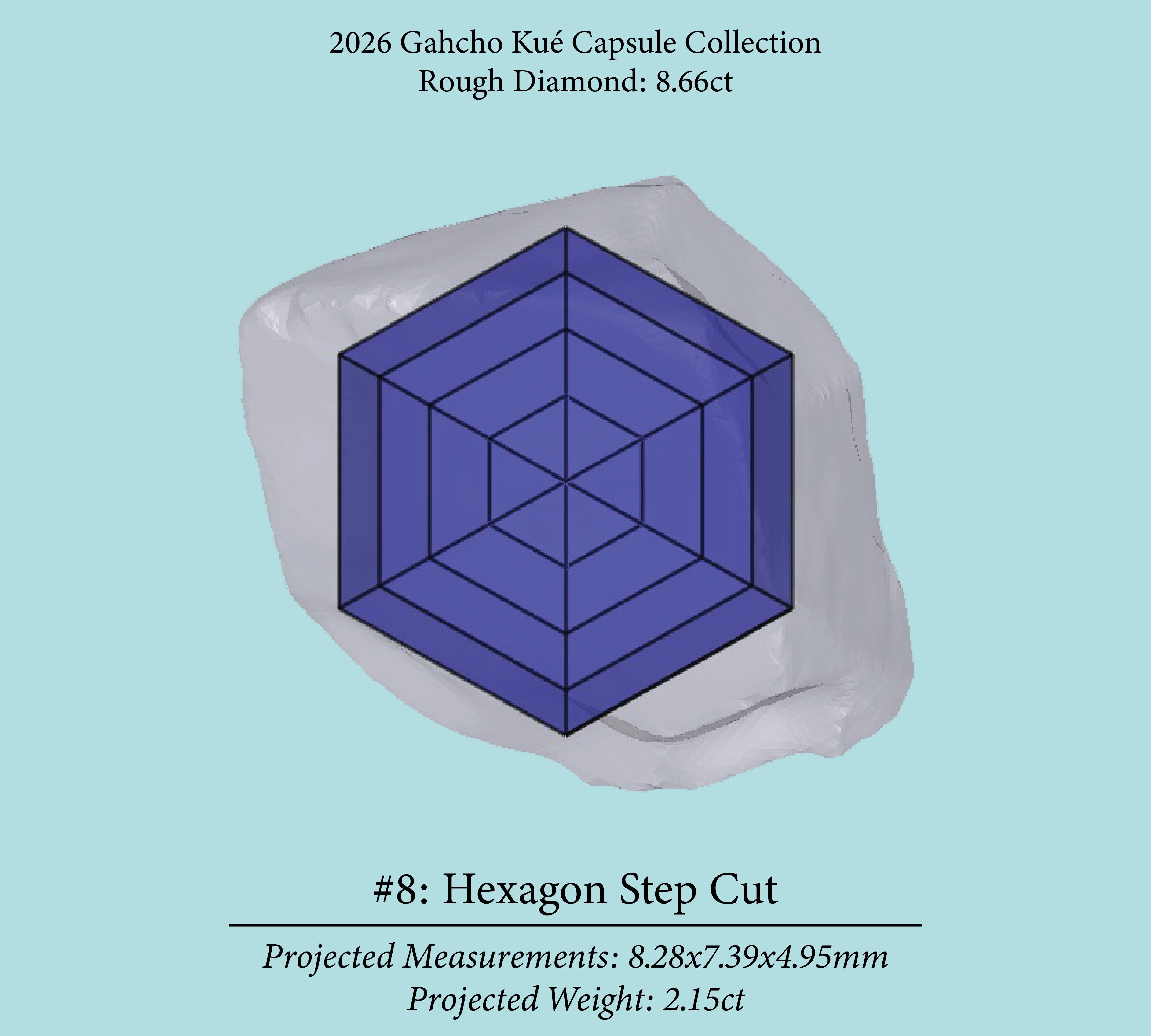 8.66ct VS1 C4 Pre-Cut Canadian Champagne Diamond 27935