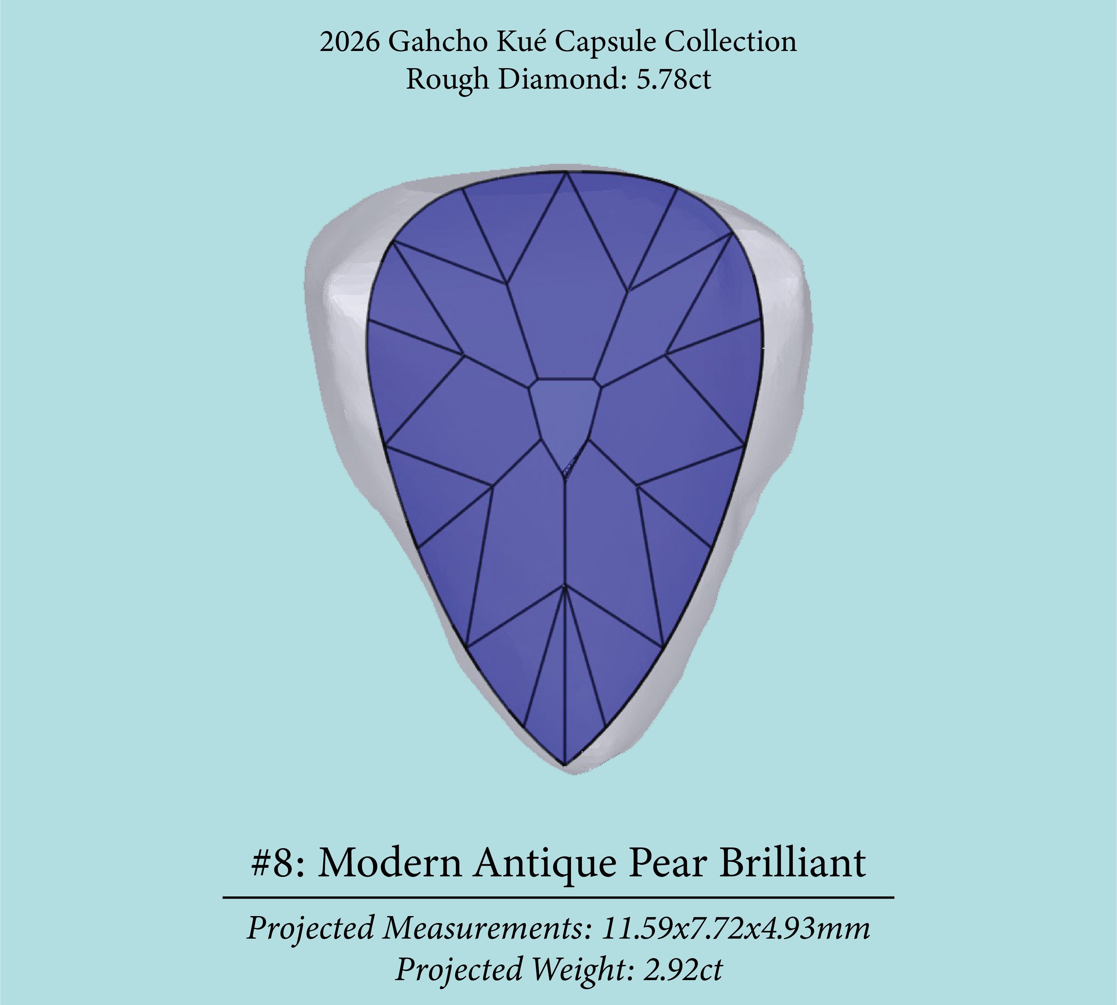 5.78ct VS2 C2 Pre-Cut Canadian Champagne Diamond 27941