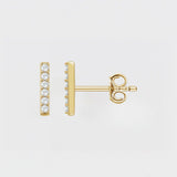 FRENCH SET 6-STONE BAR STUDS | 14K | NATURAL DIAMOND