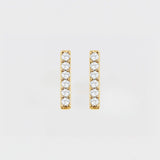 FRENCH SET 6-STONE BAR STUDS | 14K | NATURAL DIAMOND