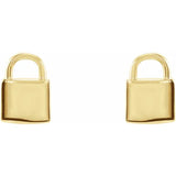 TINY LOCK STUDS | 14K