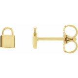 TINY LOCK STUDS | 14K
