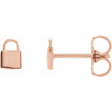 TINY LOCK STUDS | 14K