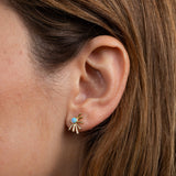 FIRE OPAL SUN RAY EARRINGS