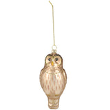 GLASS SCREECH OWL ORNAMENT