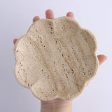TRAVERTINE SCALLOPED BOWL