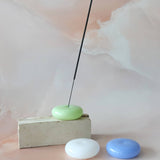 MILK GLASS BUBBLE INCENSE HOLDER