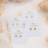 MUSHROOM PAVÉ STUDS