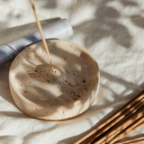 SACRED STONE INCENSE HOLDER | TRAVERTINE