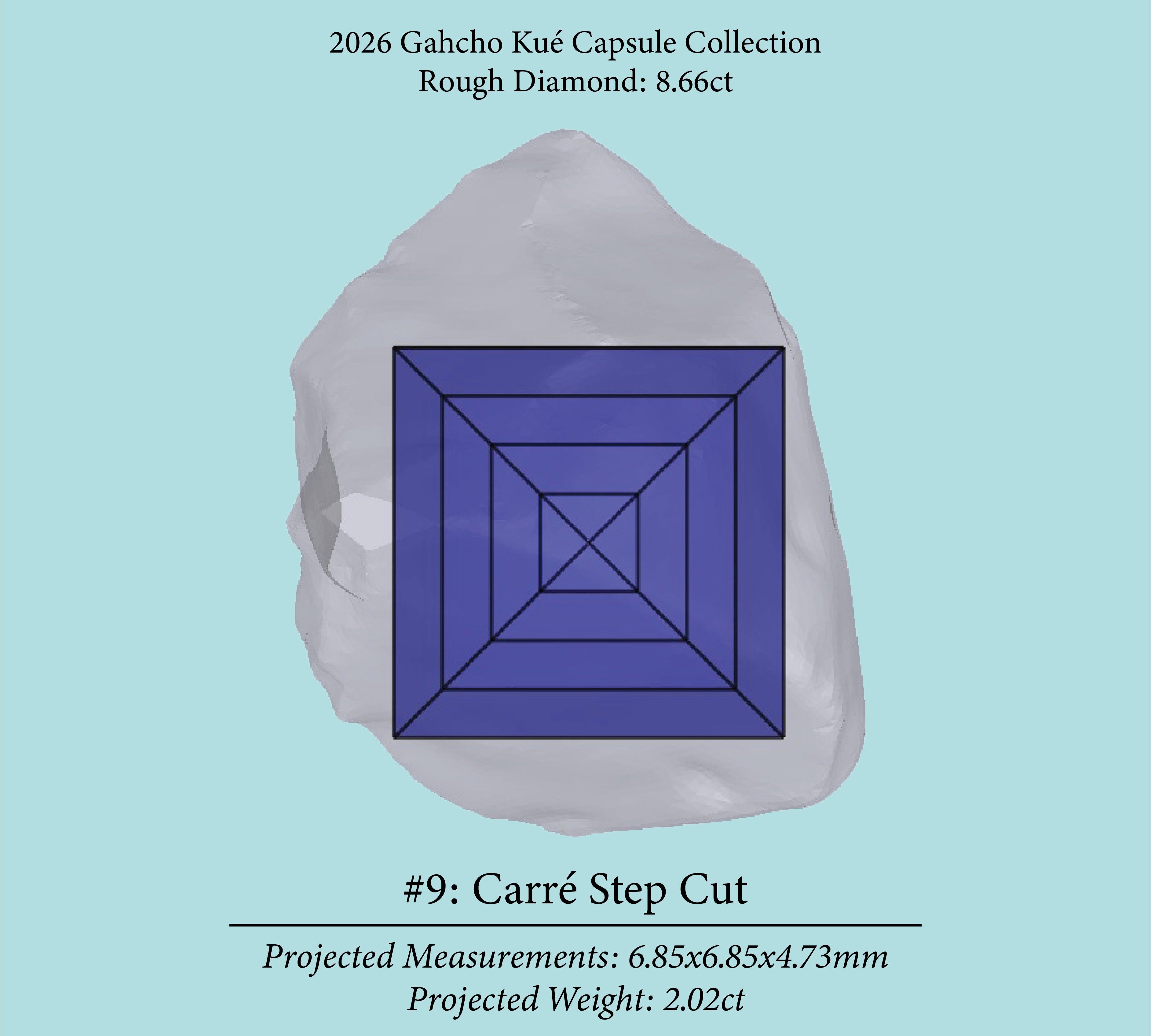 8.66ct VS1 C4 Pre-Cut Canadian Champagne Diamond 27935