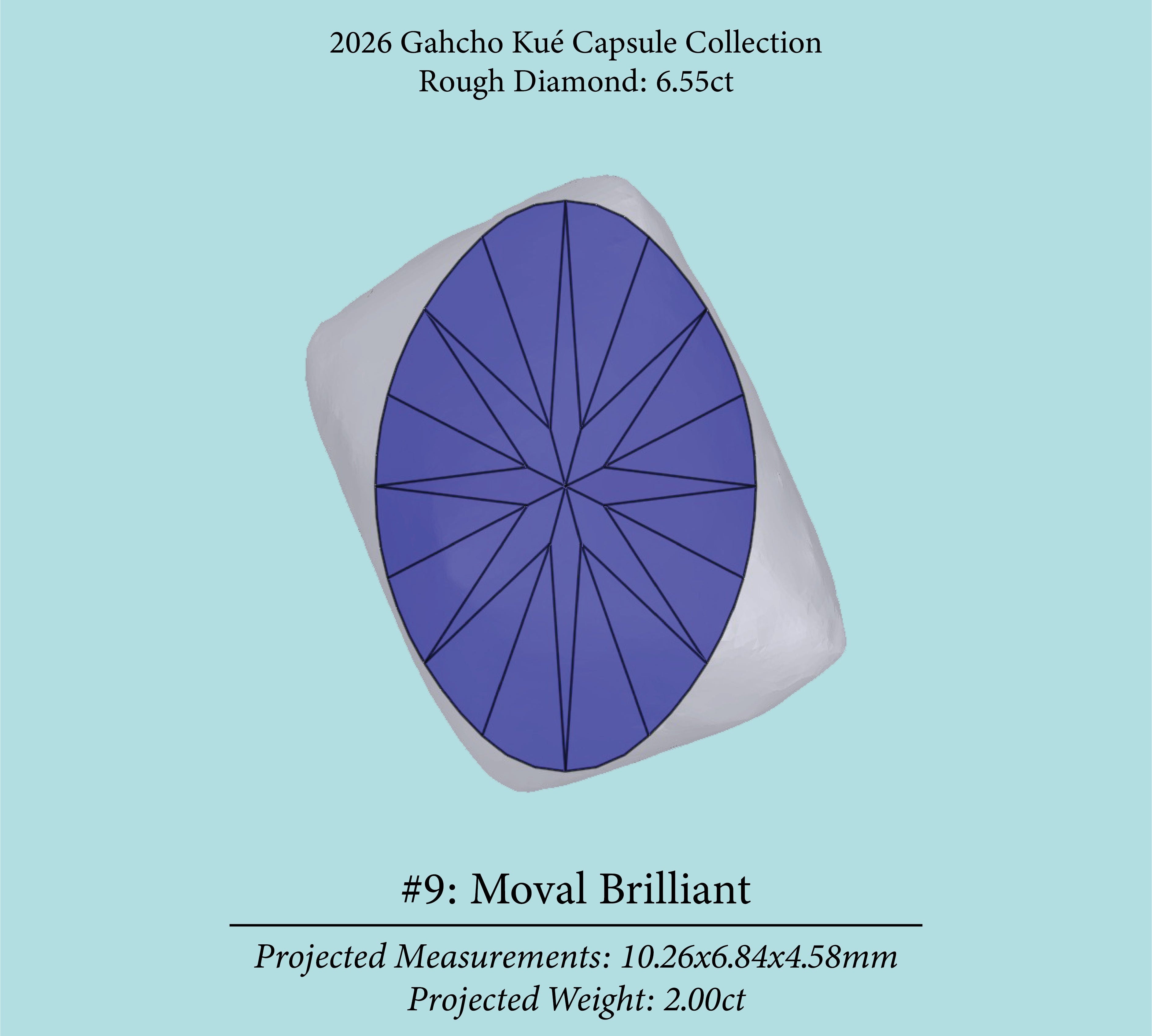 6.55ct VVS2 L Pre-Cut Canadian Champagne Diamond 27940