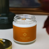 YELLOW JASPER CRYSTAL CANDLE | HAPPINESS