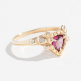 HAYLEY ELISE JEWELRY | LARKSPUR RING GOLD & RHODOLITE GARNET