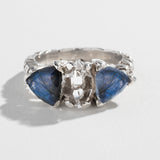 STONE AGE COCKTAIL RING | LABRADORITE & HERKIMER DIAMOND