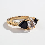 STONE AGE COCKTAIL RING | ONYX & HERKIMER DIAMOND