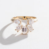 5 STONE CONTOUR CROWN BAND | 14K GOLD & NATURAL DIAMONDS