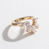 5 STONE CONTOUR CROWN BAND | 14K GOLD & LAB DIAMONDS