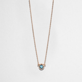 AQUAMARINE BEZEL NECKLACE  | 14K GOLD