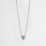 AQUAMARINE BEZEL NECKLACE  | 14K GOLD