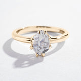 HERKIMER DIAMOND SOLITARE ENGAGEMENT RING