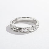 MATRIX TEXTURED WEDDING BAND WITH MARQUIS DIAMOND