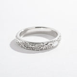 MATRIX TEXTURED WEDDING BAND WITH MARQUIS DIAMOND