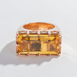 EAST WEST STATEMENT RING | CITRINE