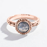 MATRIX HALO BEZEL RING | LABRADORITE
