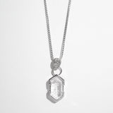 MOON PHASE PENDANT NECKLACE | QUARTZ