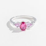 PETITE RUBY THREE STONE RING