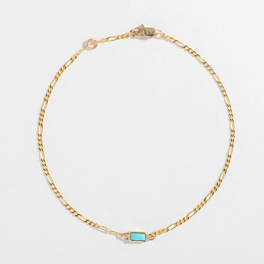 FIGARO CHAIN BRACELET | TURQUOISE