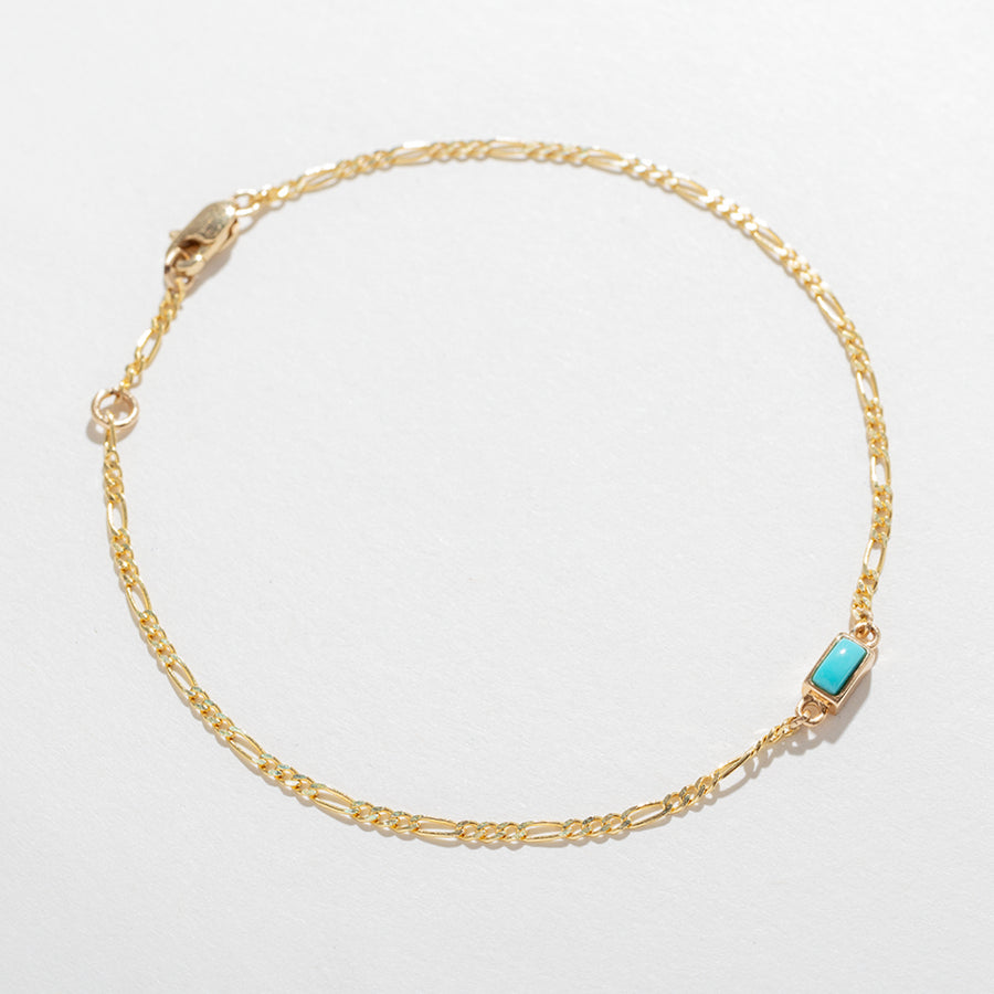 FIGARO CHAIN BRACELET | TURQUOISE