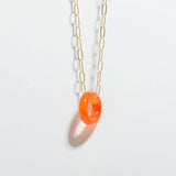 INNER FIRE NECKLACE | CARNELIAN DONUT 14K GOLD