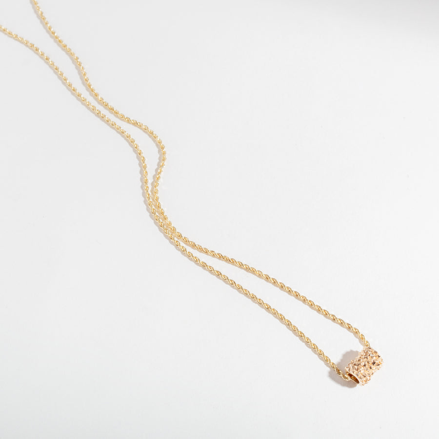 MATRIX BEAD NECKLACE | 14K GOLD